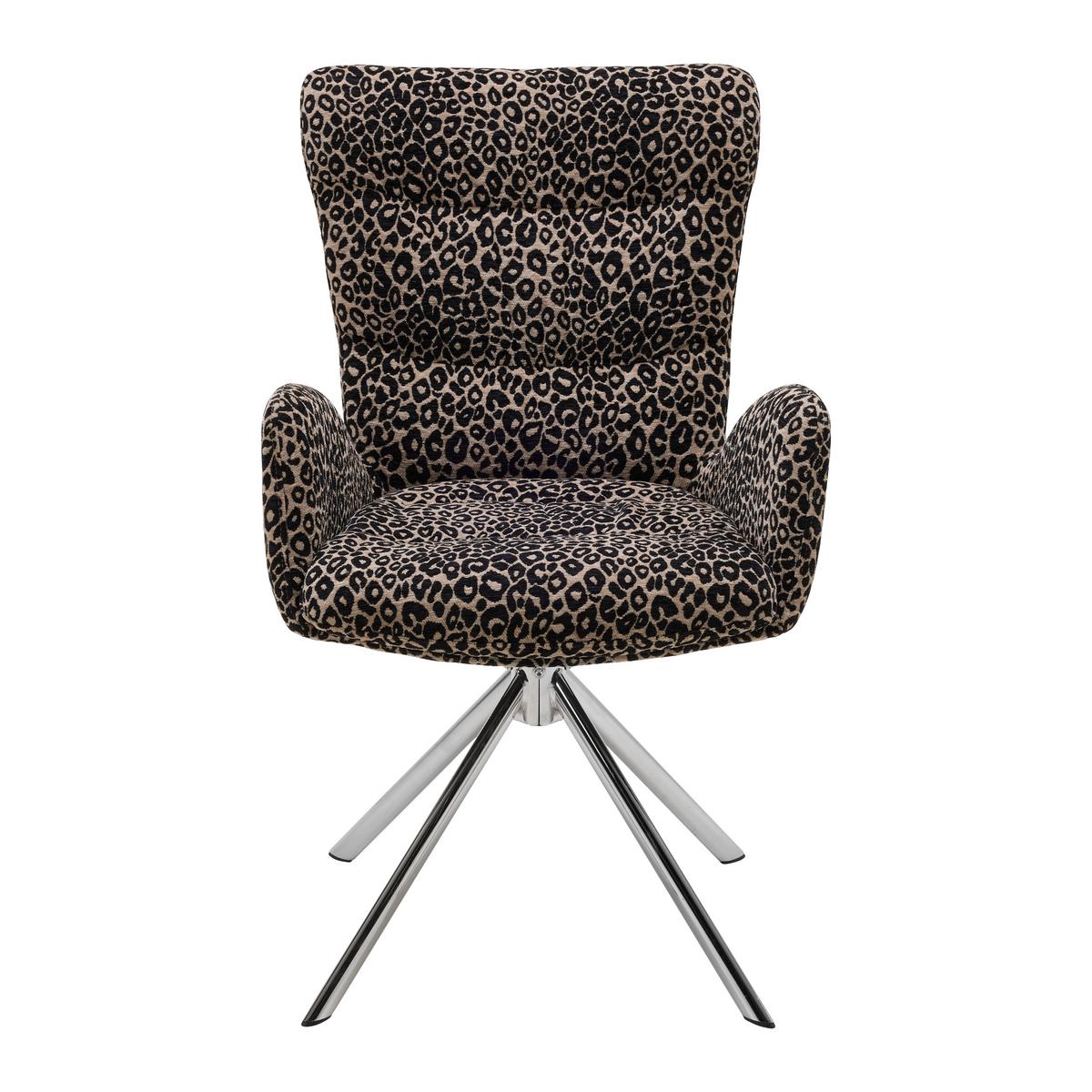 Sessel Liam -Trend- - Chromfarben/Schwarz, Lifestyle, Textil/Metall (58/65/91cm) - Mömax