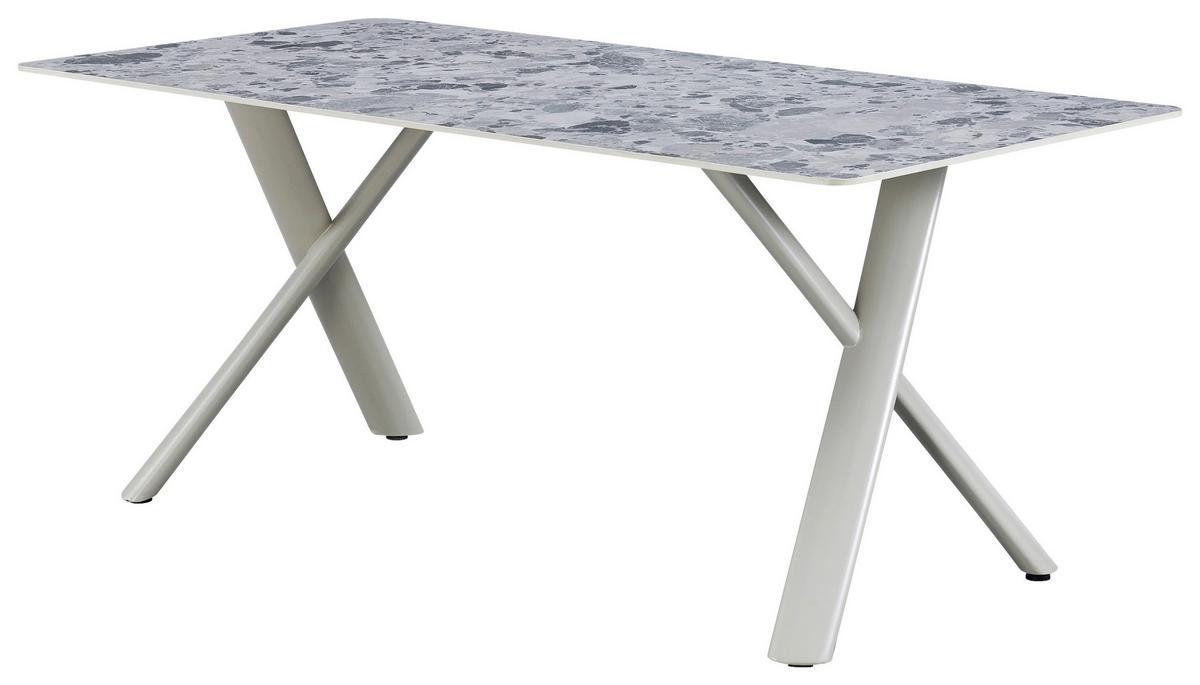 ESSTISCH ROBIN - Beige/Grau, Design, Stein/Metall (180/76/90cm) - Mömax