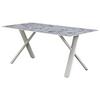 MATBORD ROBIN - beige/grå, Design, metall/sten (180/76/90cm) - Mömax