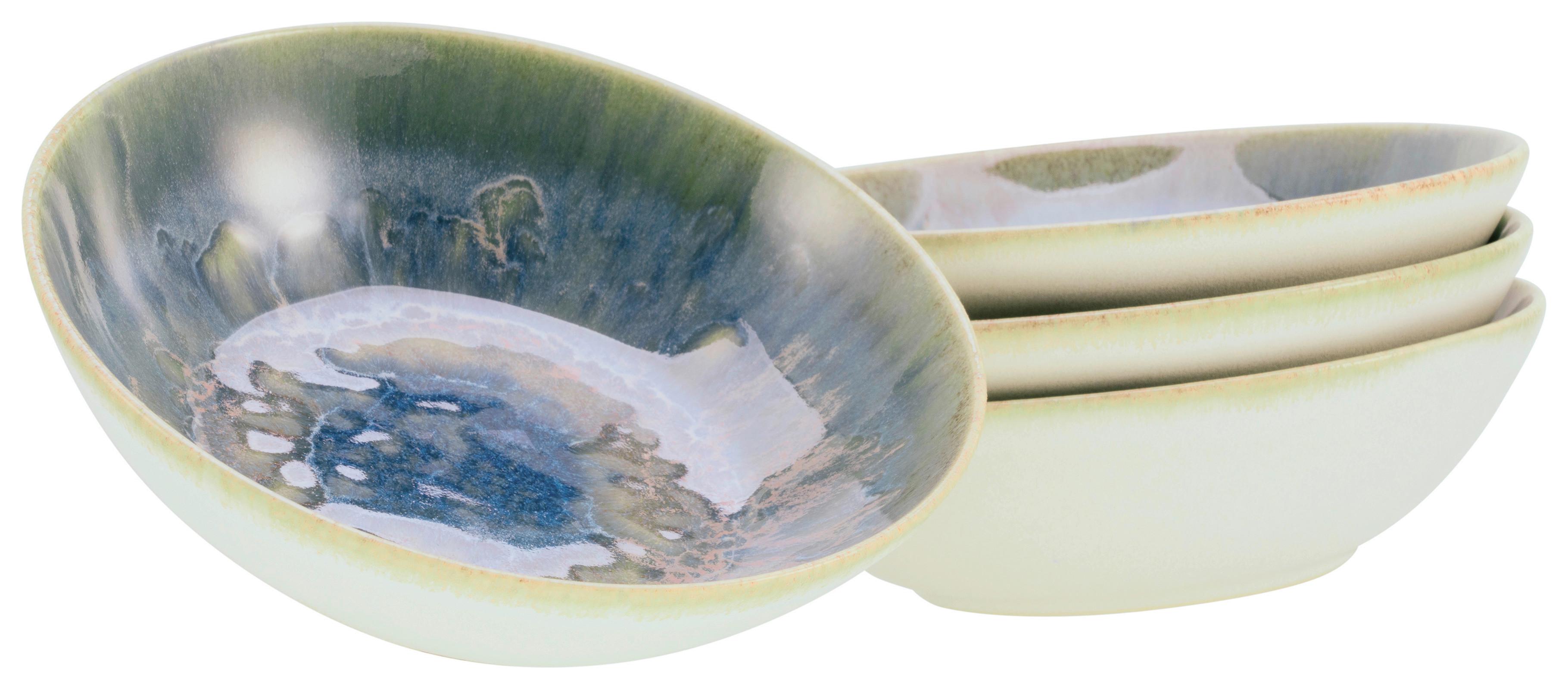 Set Skodelic Yuki Uno, 4-Delni - modra/zelena, Basics, keramika (17cm) - Creatable