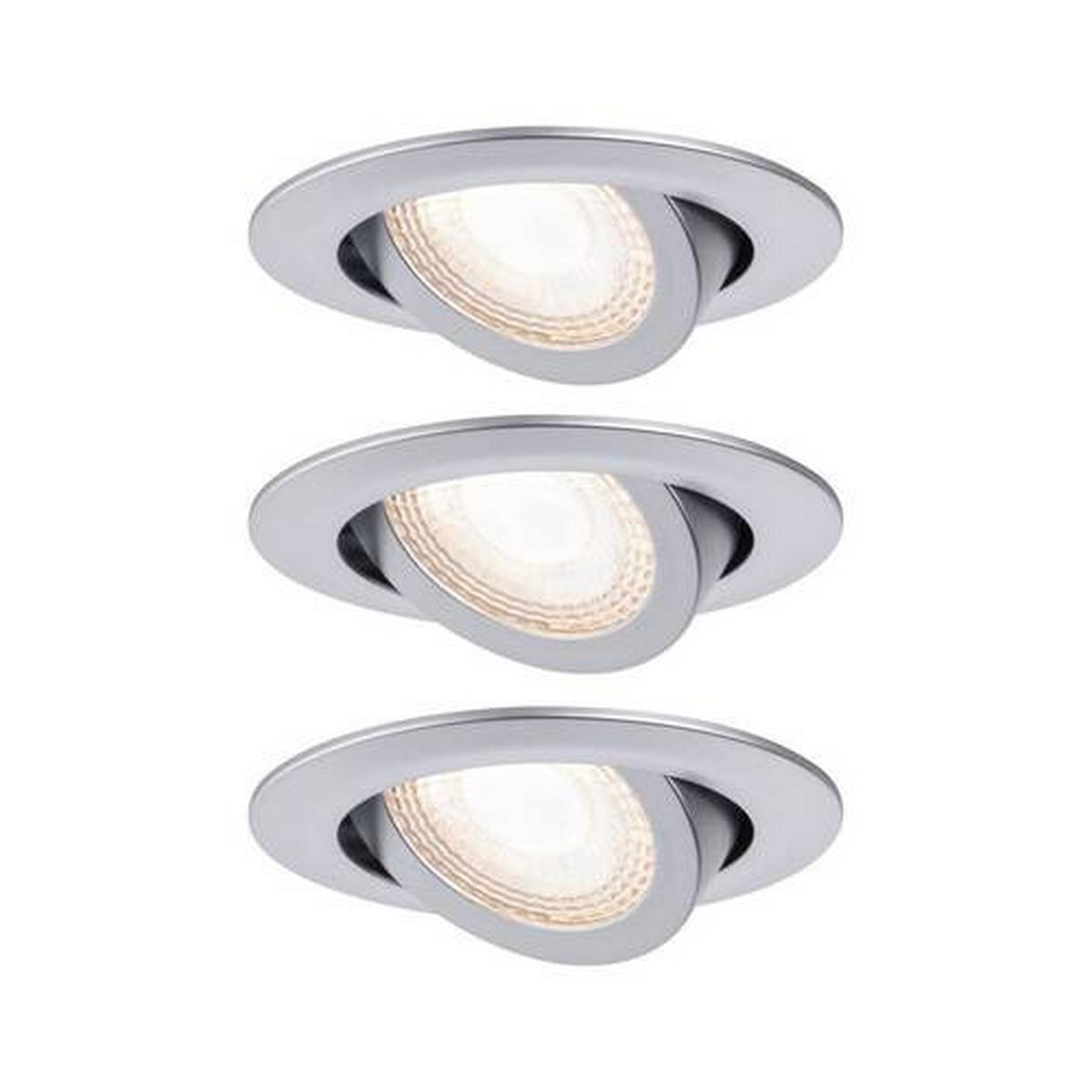 Deckenleuchte EBL Set max. 6 Watt, 3-teilig - Chromfarben, Basics, Kunststoff (8,2cm) - Paulmann