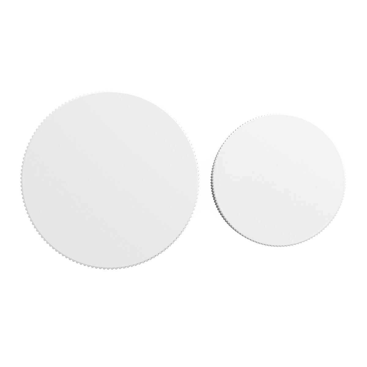 Couchtisch-Set Arlo Weiß MDF rund - Weiß, MODERN, Holzwerkstoff (60/45/40/35/60/45cm) - Bessagi Home