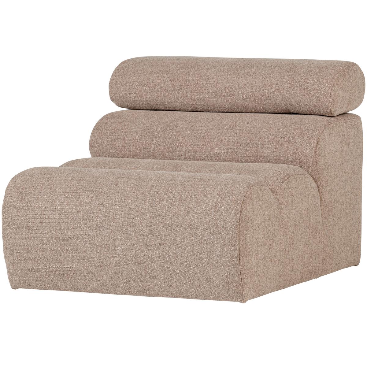 SOFAELEMENT Novi Taupe B: 82cm - Taupe/Schwarz, Design, Kunststoff/Textil (82/86/113cm) - Livetastic