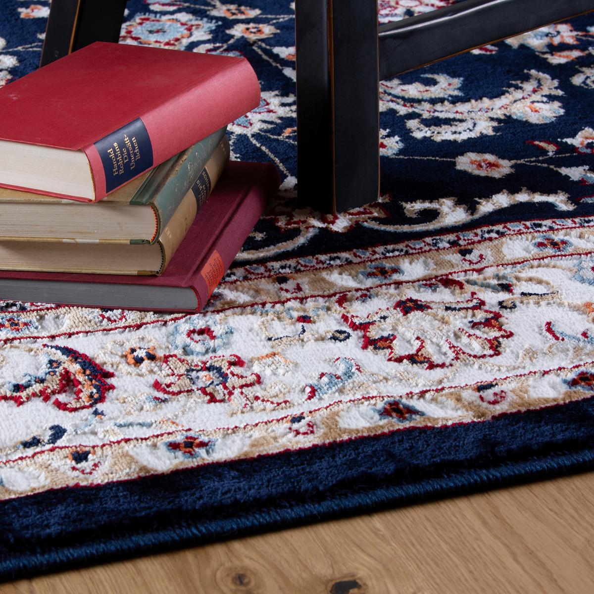 FLACHWEBETEPPICH MY ISFAHAN - Dunkelblau, Lifestyle, Textil (160/230cm) - Novel