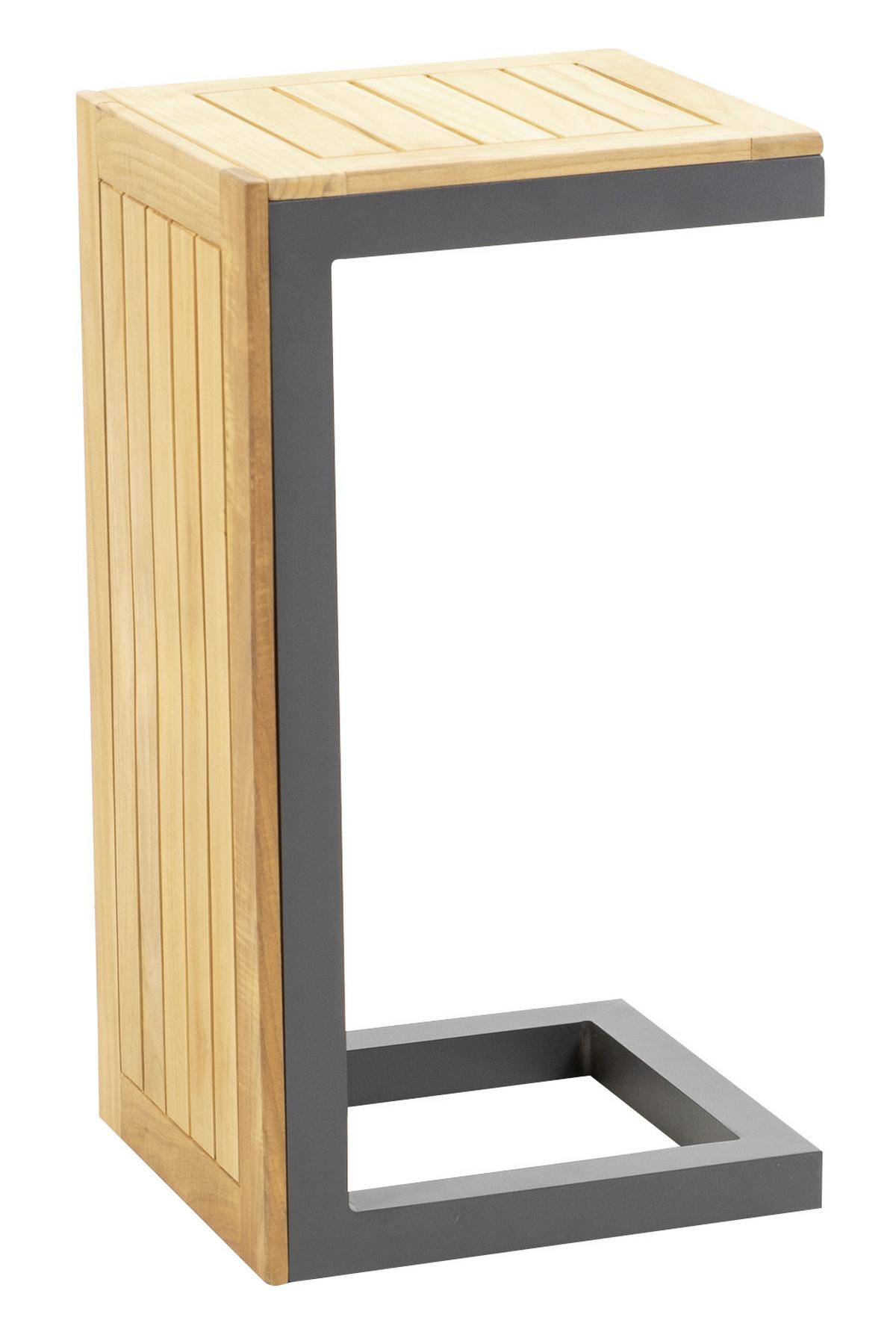 Loungegarnitur 3-tlg. Samara Holz/Metall/Textil mit Kissen - Anthrazit/Grau, Basics, Holz/Textil (253/70/175cm) - Gardenson