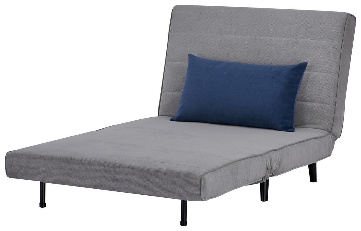 Fotoliu extensibil SVEN - gri, Modern, lemn/textil (101/81/90cm) - Modern Living