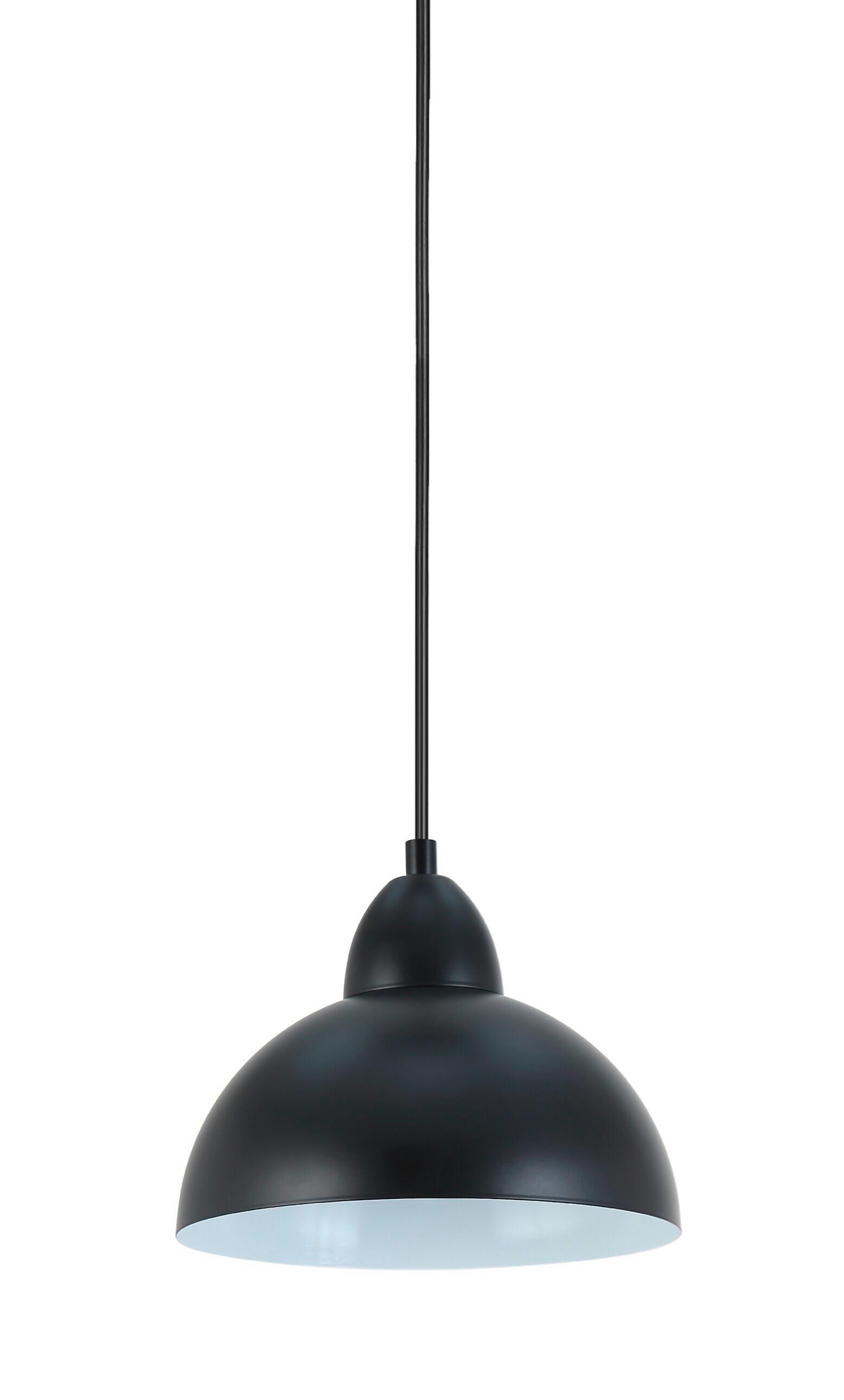 Hängeleuchte Michael Schwarz/Weiß max. 25 Watt - Schwarz/Weiß, MODERN, Kunststoff/Metall (20/100cm) - Mömax
