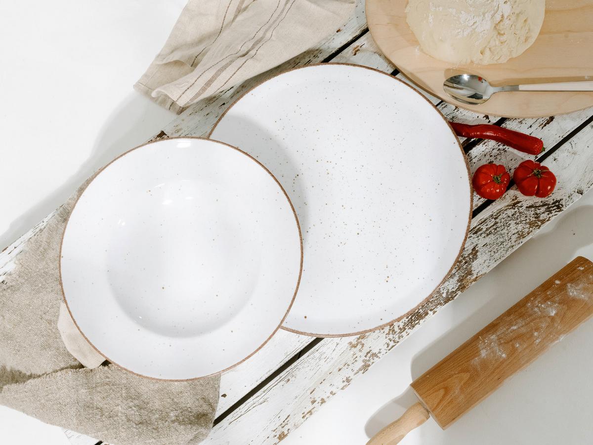 Set Krožnikov Za Testenine Vintage Nature, 4-Delni - krem barve, Basics, keramika (27cm) - Creatable