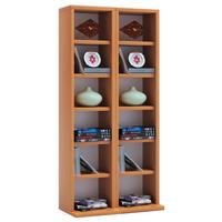 CD-Regal Milano in Buchefarbe, B: 42 cm - Buchefarben, KONVENTIONELL, Holzwerkstoff (42/92/20cm) - MID.YOU