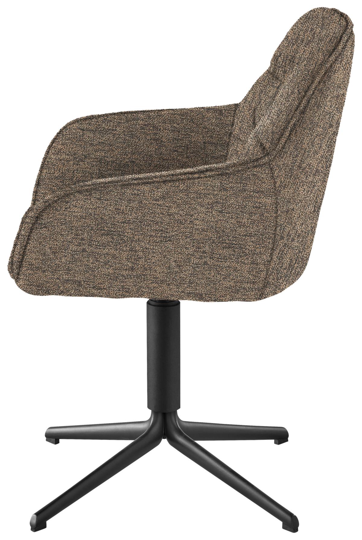 KRZESŁO Z PODŁOKIETNIKAMI TOM -EXKLUSIV- -MR- - taupe, Design, metal/tkanina (62/87/61cm) - Musterring