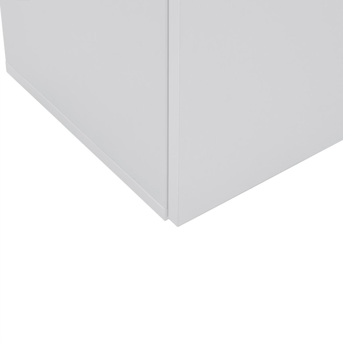 Waschbeckenunterschrank Basix Weiß ca. 60x55x33cm - Chromfarben/Weiß, Basics, Holzwerkstoff/Kunststoff (60/55/33cm) - Mömax