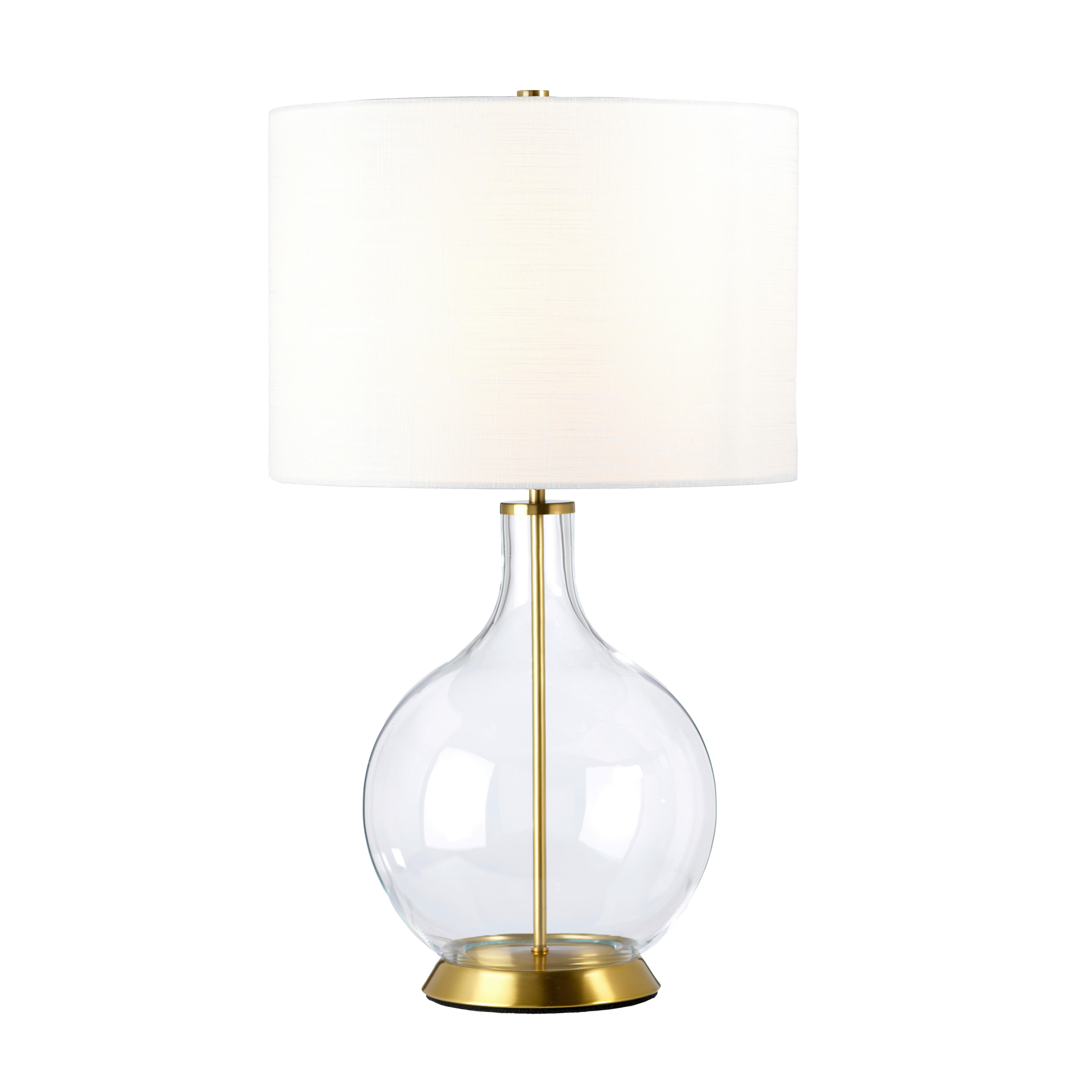 Stolna Svjetiljka Orb-Clear Bijela - boje mjeda, Konvencionalno, staklo/metal (36/67cm)