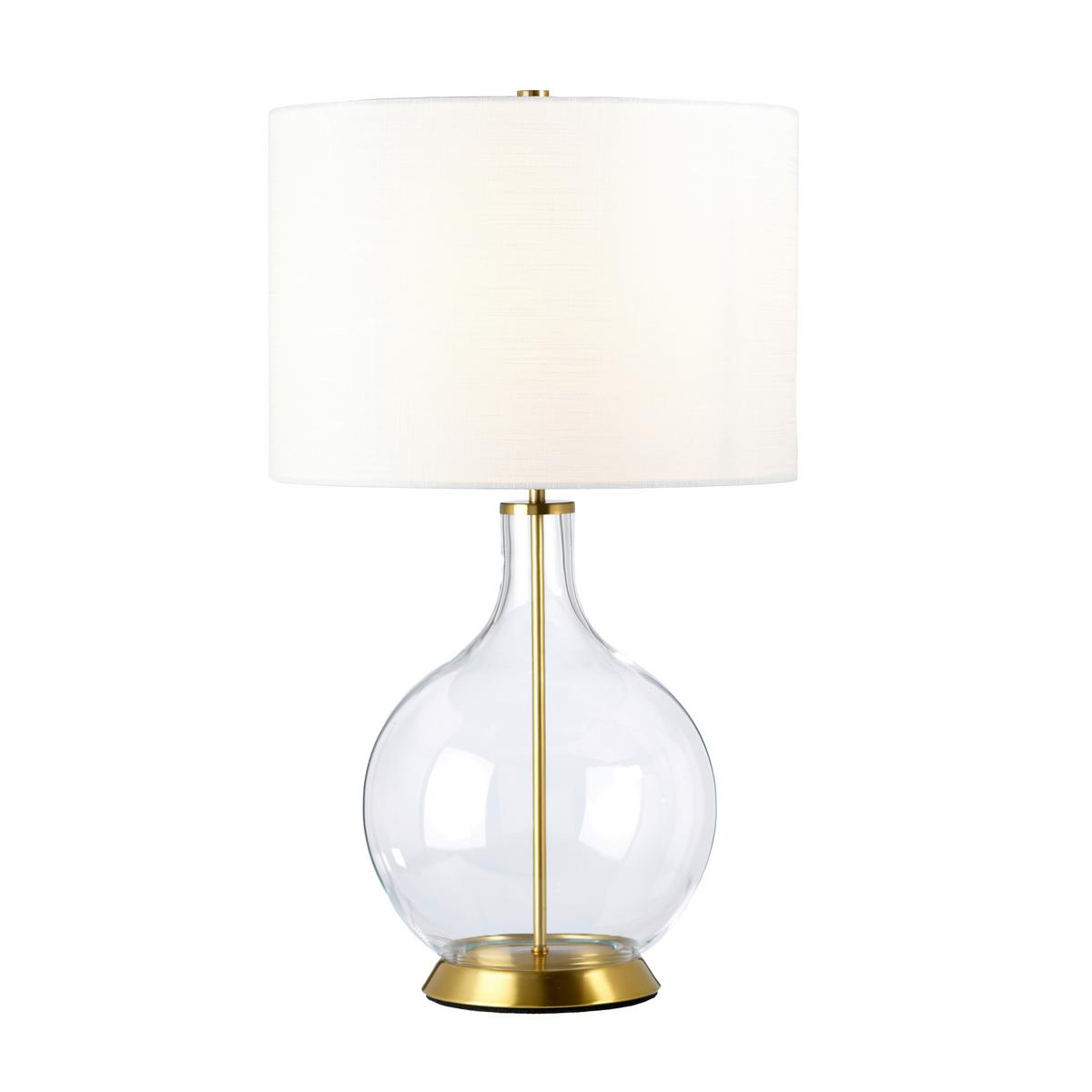 Stolna Svjetiljka Orb-Clear Bijela - boje mjeda, Konvencionalno, staklo/metal (36/67cm)