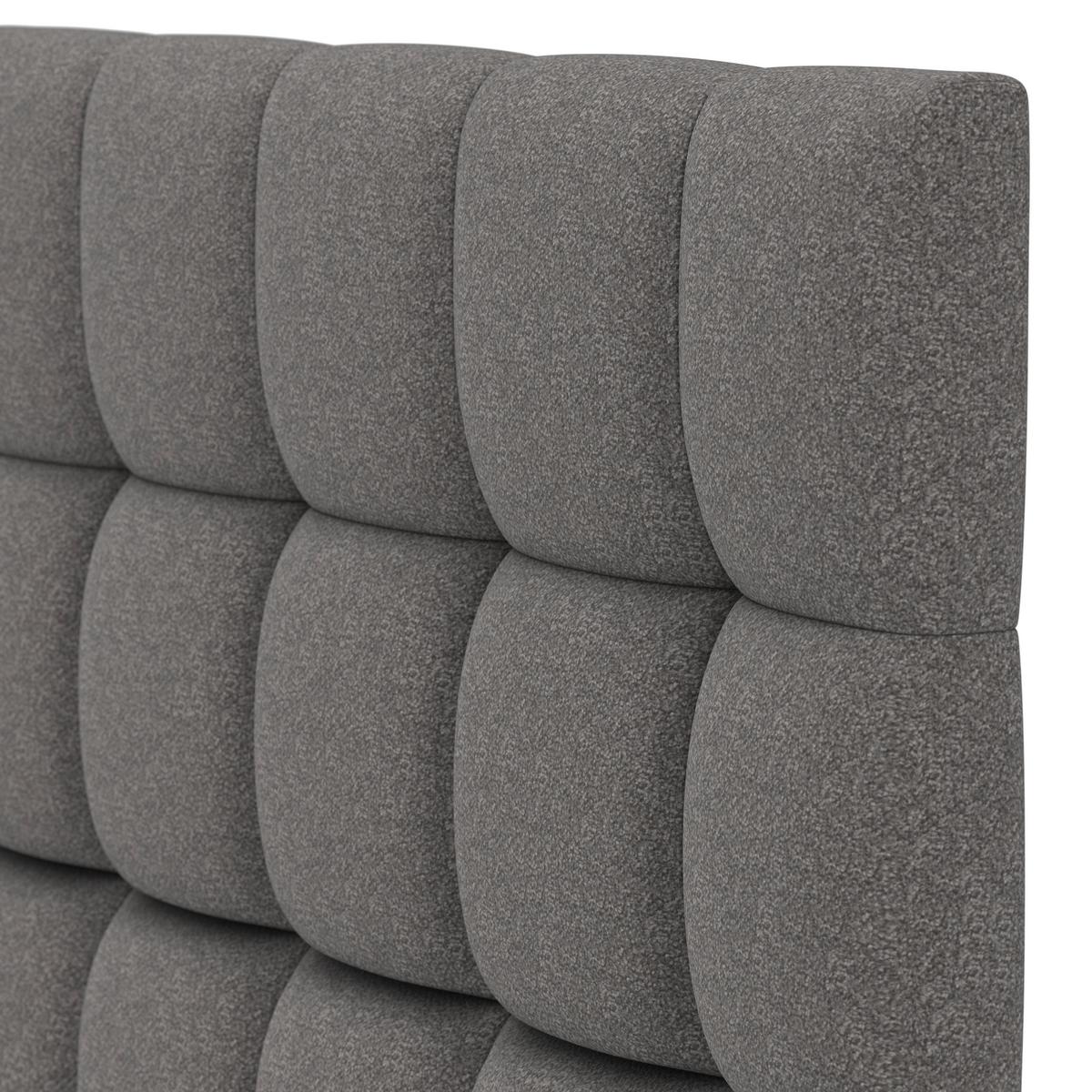 Polsterbett Cesaro ca. 180x200 cm Grau - Naturfarben/Grau, MODERN, Holz/Textil (180/200cm) - Bessagi Home