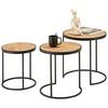 SIDOBORD SET CAN - svart/naturfärgad, Lifestyle, metall/trämaterial (47/50/47cm) - Mömax