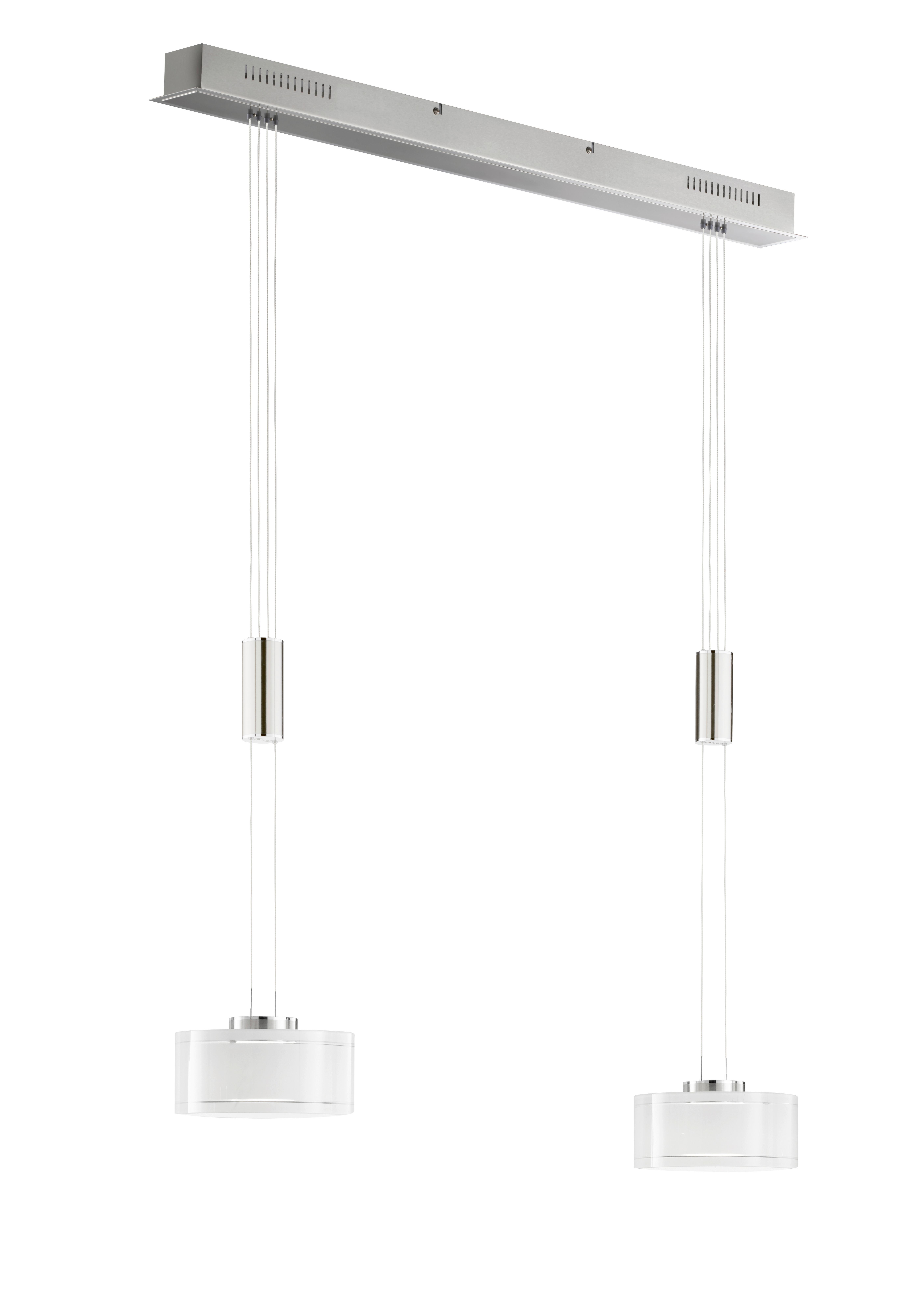LAMPA WISZĄCA LED 60968 LAVIN - kolor niklowy/kolor chromowy, Design, metal/szkło (64/20/150cm) - Fischer & Honsel