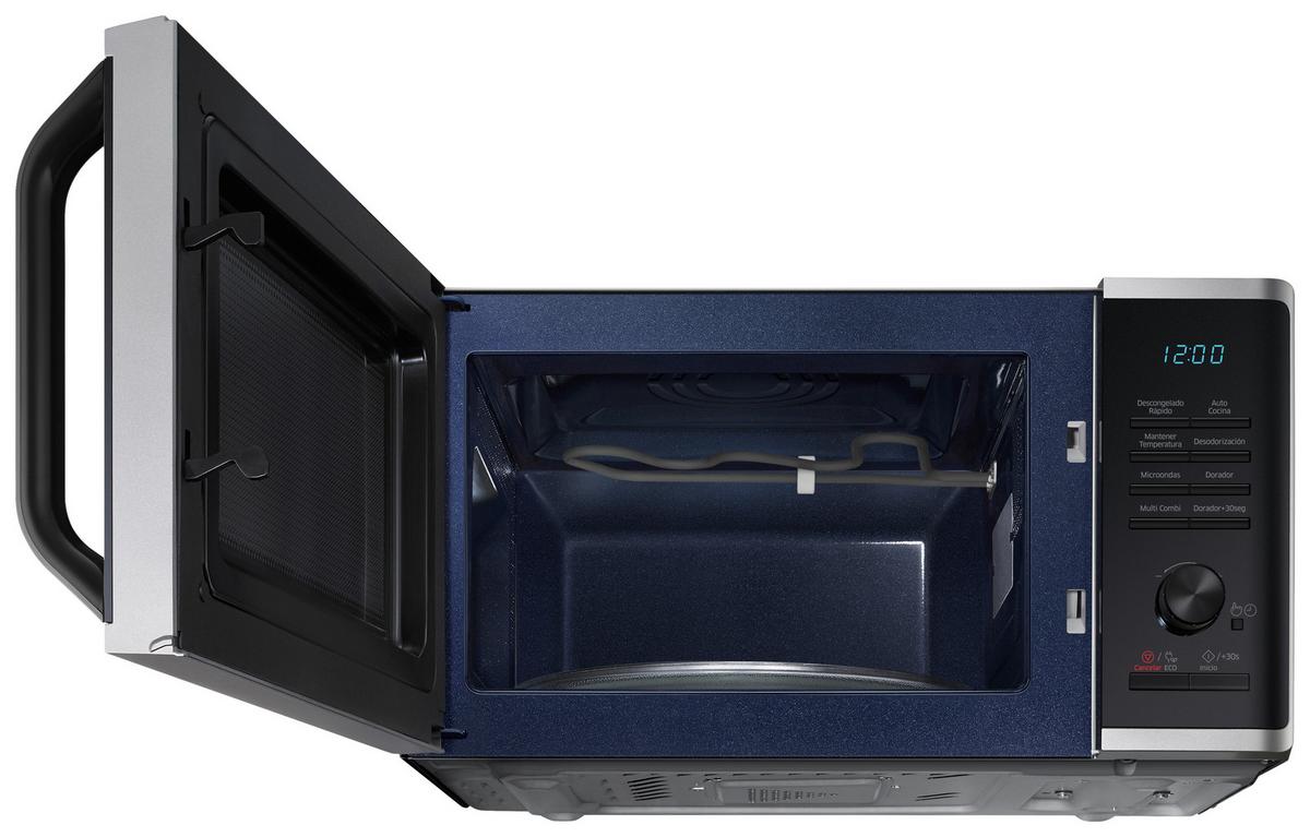 KUCHENKA MIKROFALOWA MG23K3515AS - kolor srebrny/czarny, Basics, tworzywo sztuczne/metal (49/27,5/39cm) - Samsung