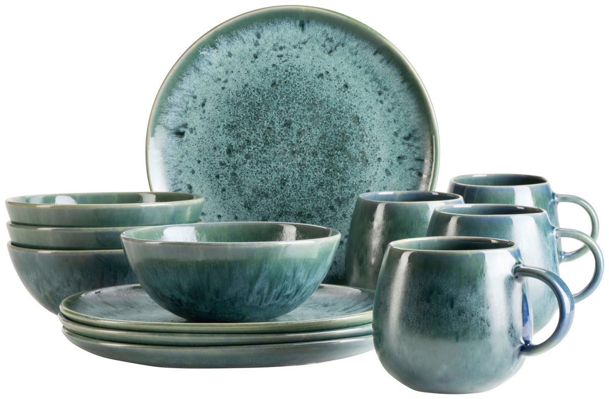 FRÜHSTÜCKSSET CARELLIA - Blau, Trend, Keramik - Mäser