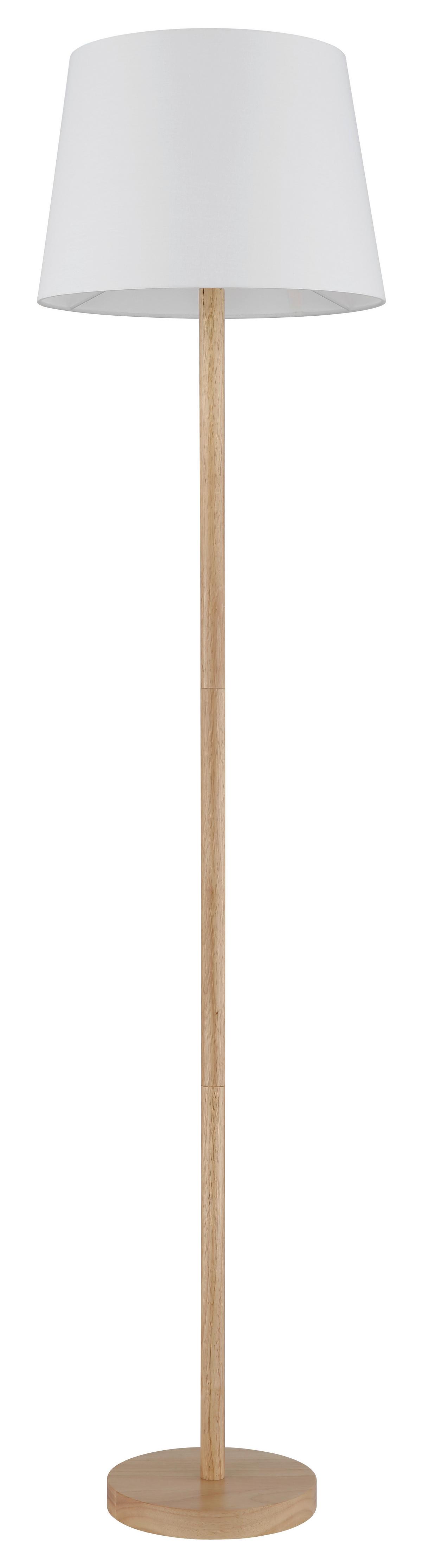 LAMPA STOJĄCA 40100146 JORIS - biały/brązowy, Basics, metal/tkanina (35/151cm) - Globo