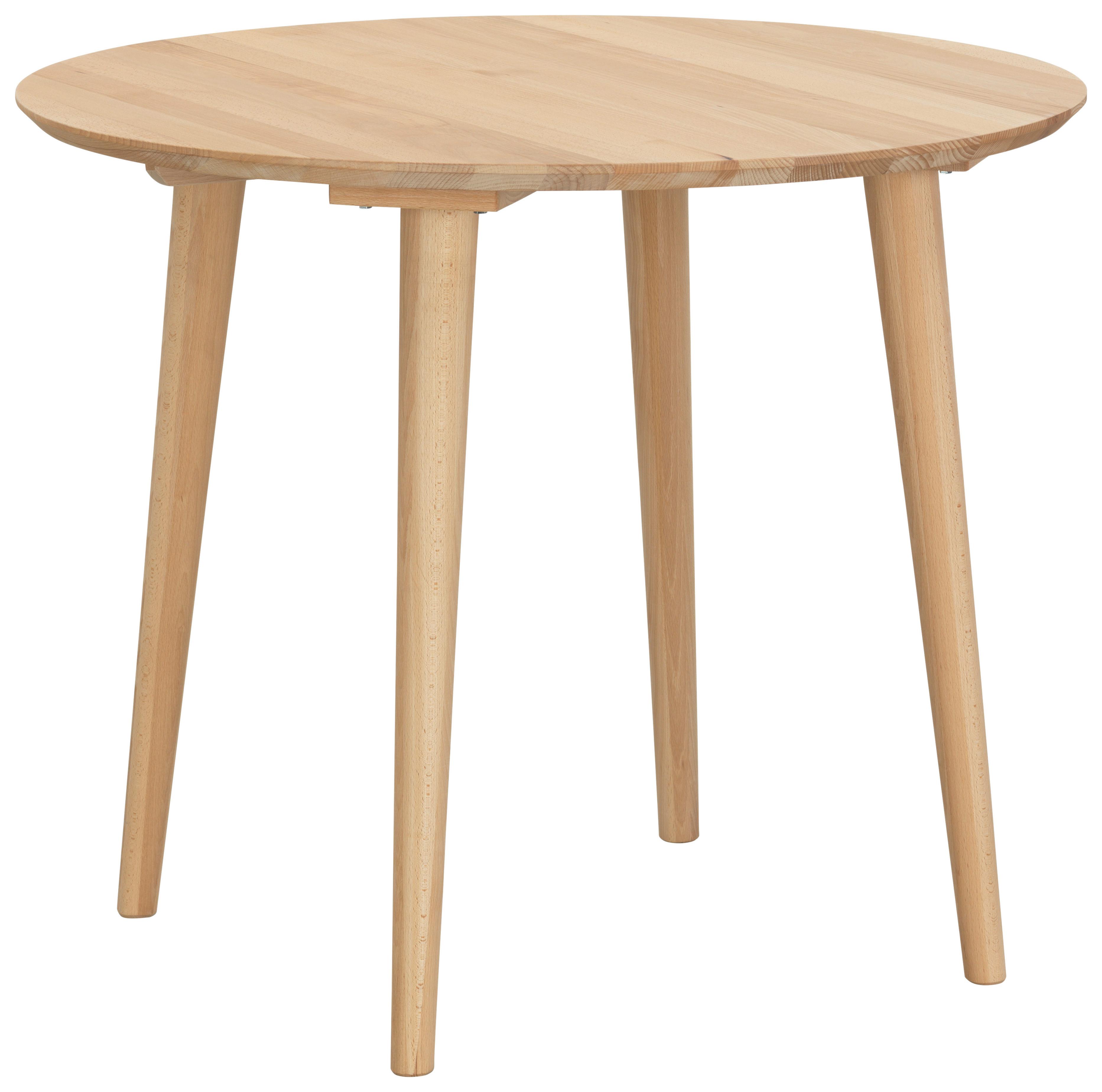 STÓŁ DO JADALNI RUND - buk twardzielowy, Natur, drewno (90/90/75cm) - P & B