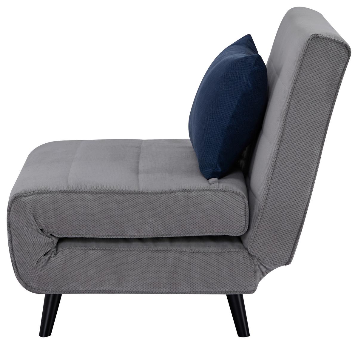 Fotoliu extensibil SVEN - gri, Modern, lemn/textil (101/81/90cm) - Modern Living