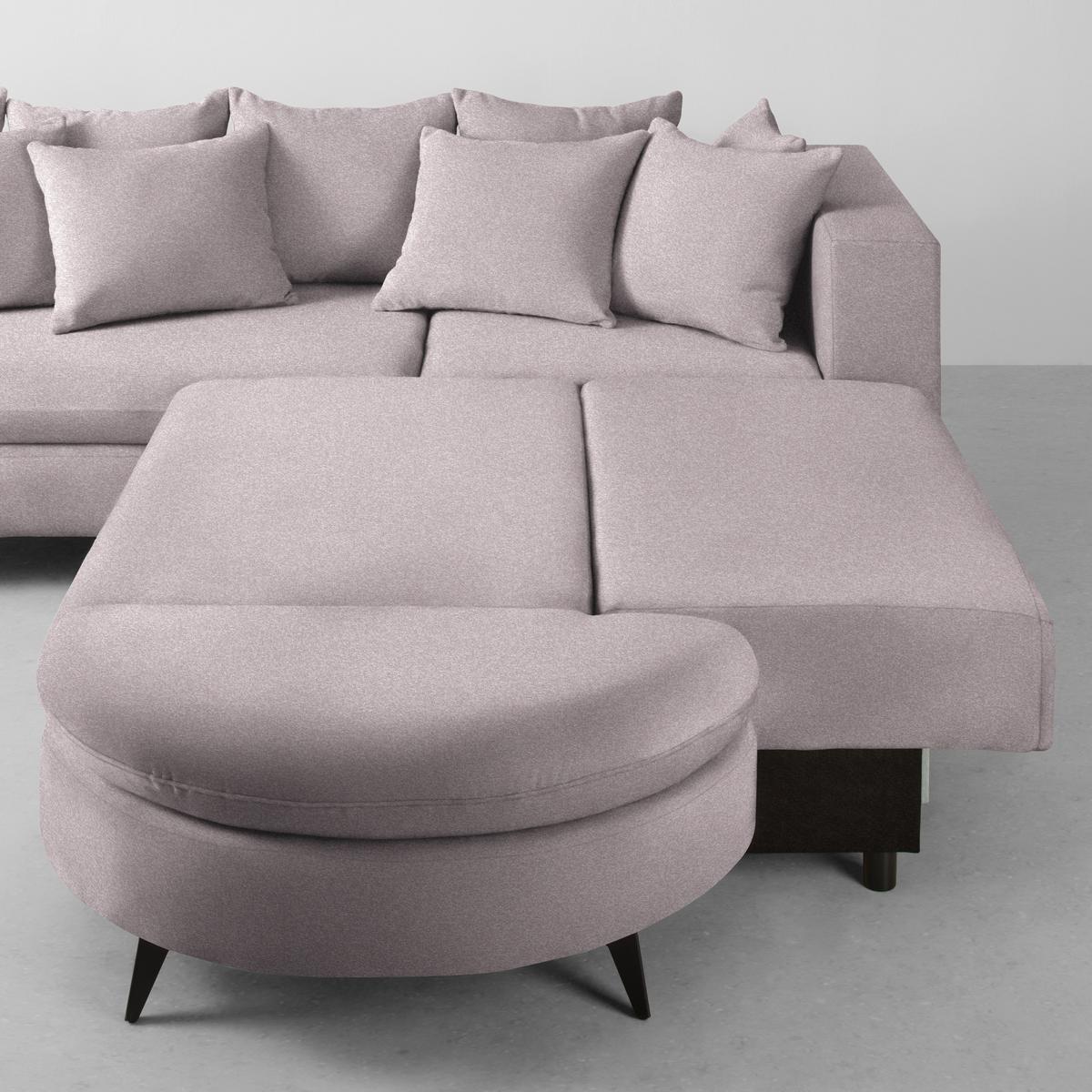 Ecksofa Axel Flieder - Flieder/Schwarz, MODERN, Textil/Metall (291/87/250cm) - Mömax