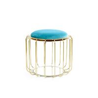 BEISTELLTISCH ONCA6 - Türkis/Goldfarben, Basics, Glas/Holzwerkstoff (50/45/50cm) - Kayoom