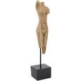 Skulptur Asha in Natur/Schwarz - Schwarz/Naturfarben, ROMANTIK / LANDHAUS, Holz/Metall (10,5/50/9cm) - MÖMAX modern living