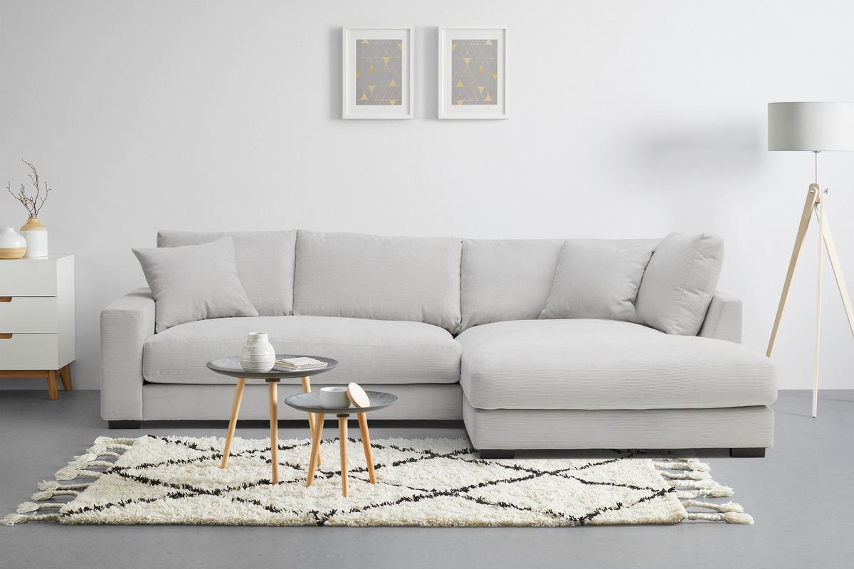 Colțar Pedro - gri deschis, Modern, textil (300/190cm) - Mömax