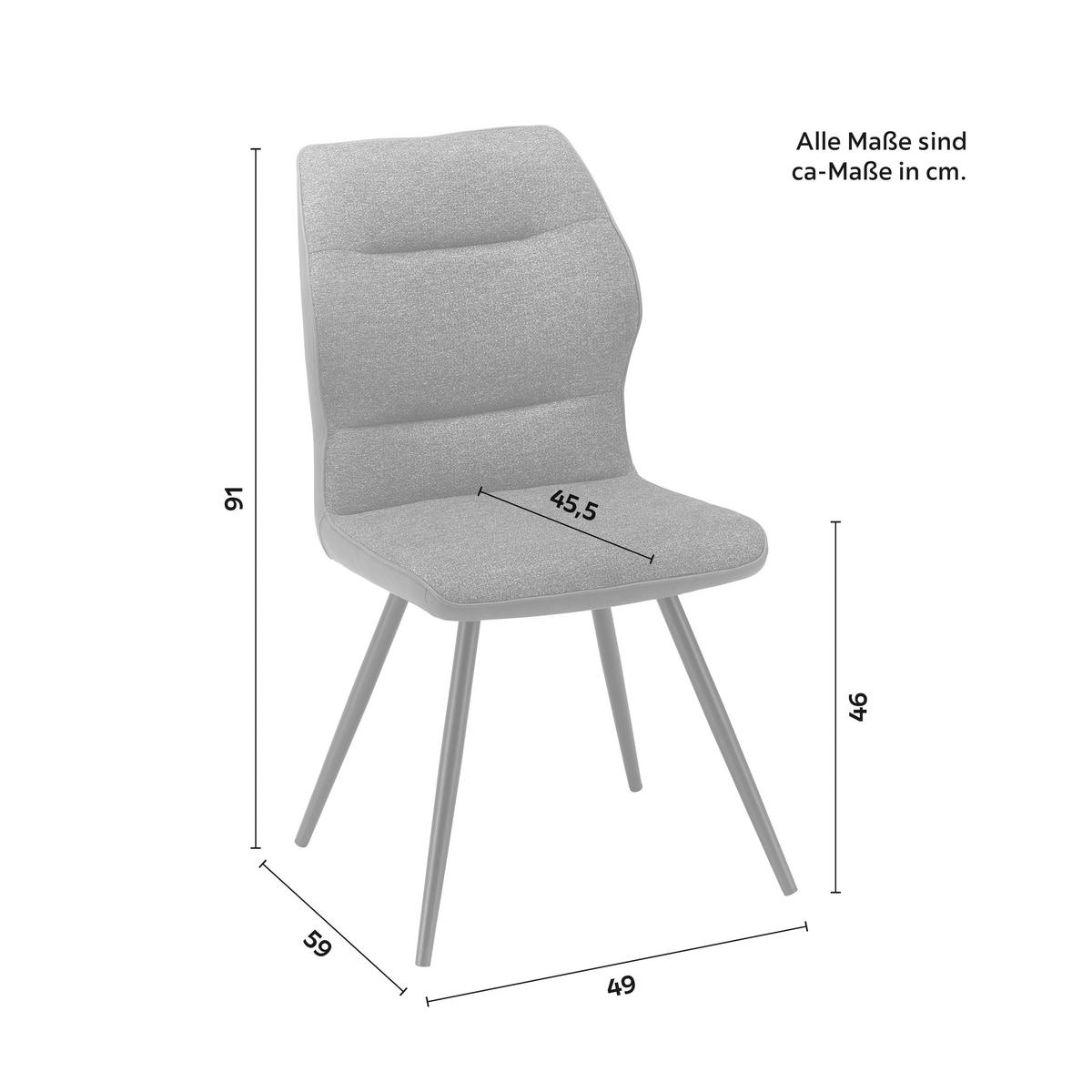 KRZESŁO EVA - ciemnoszary/czarny, Modern, metal/drewno (49/91/59cm) - Bessagi Home