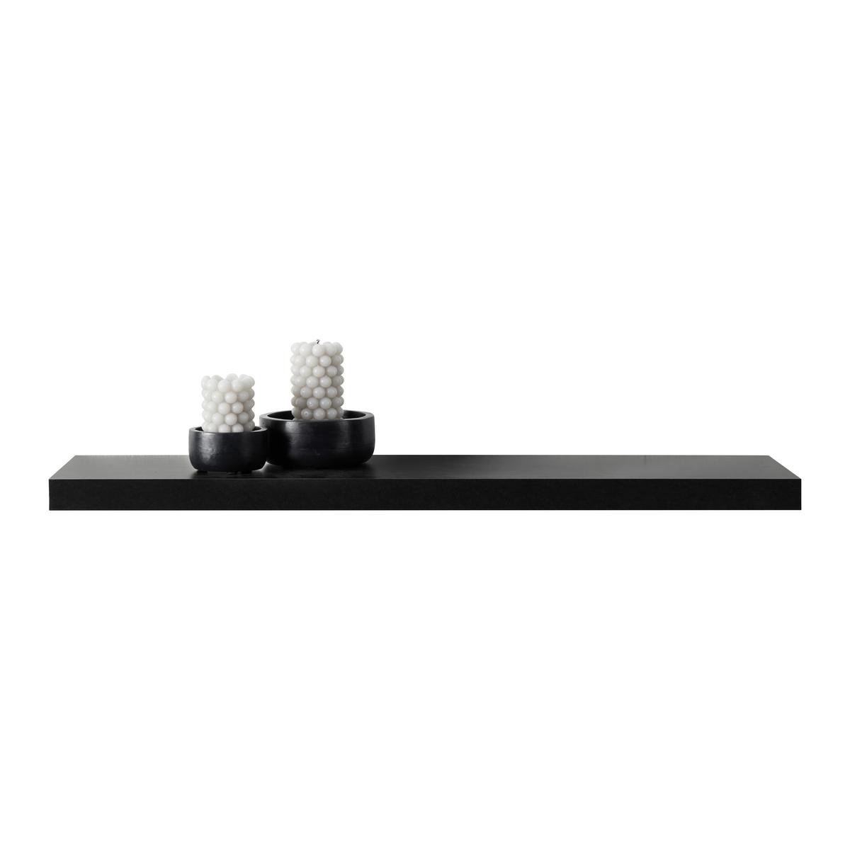 Wandboard in Schwarz - Schwarz, MODERN, Holzwerkstoff (90/4/24cm) - Mömax