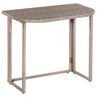 Gartentisch klappbar Metall/Kunststoff L: 90 cm - Naturfarben, KONVENTIONELL, Kunststoff/Metall (90/50/75cm) - Gardenson