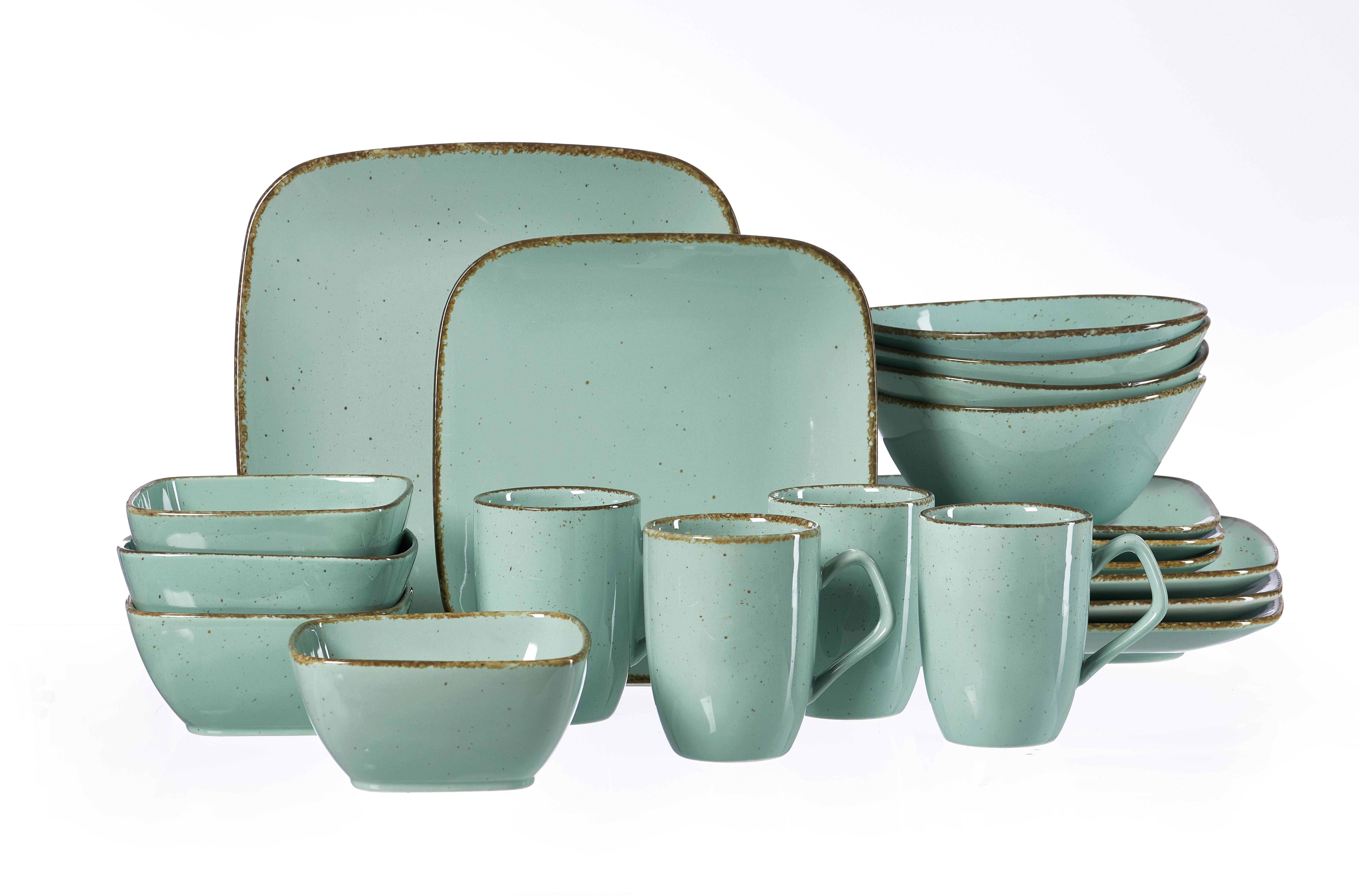 SERWIS OBIADOWO-ŚNIADANIOWY CASA - turkusowy, Basics, ceramika - Ritzenhoff Breker