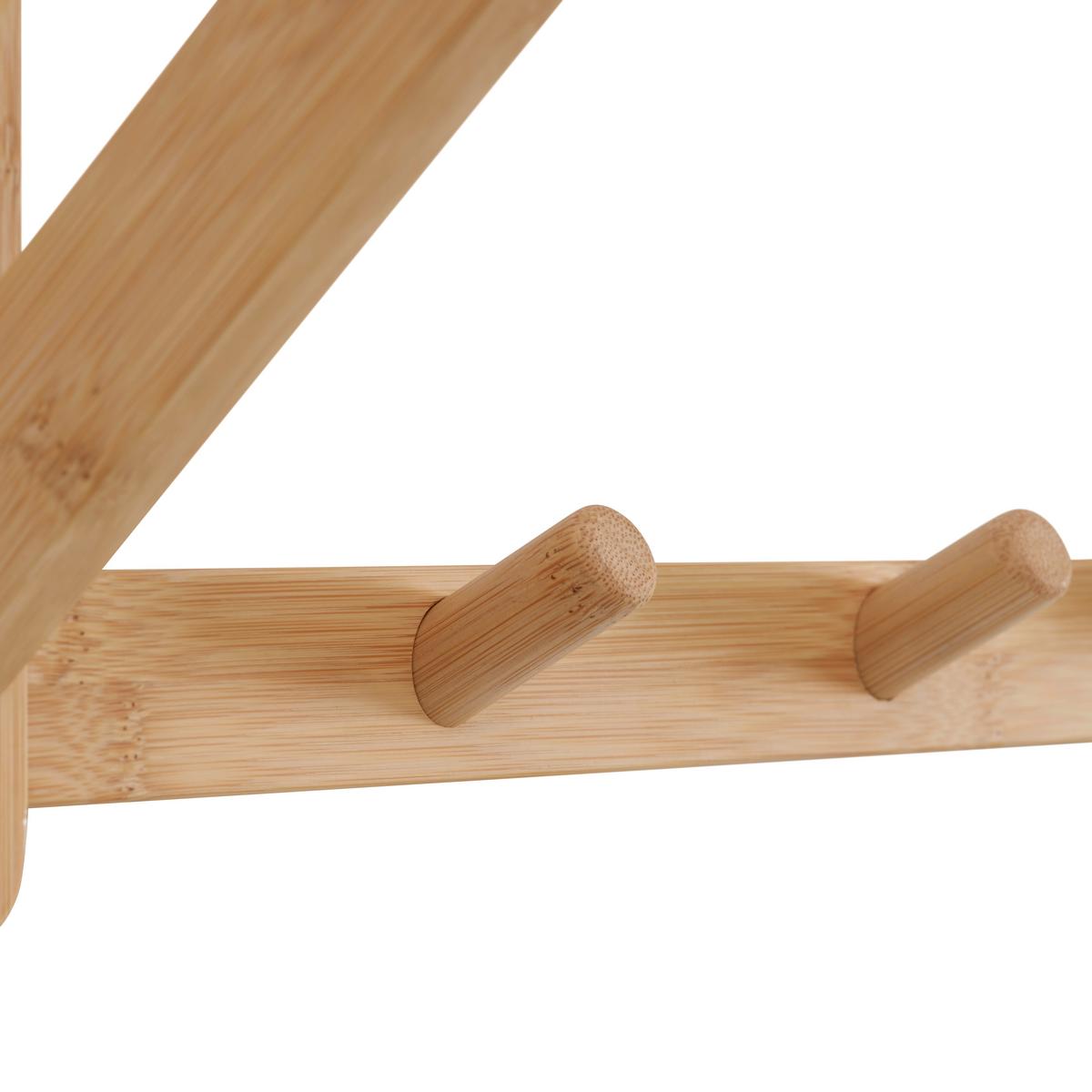 Cuier cu montare pe perete BONNIE - culoare natur, Konventionell, lemn (51/25/28cm) - Best Price