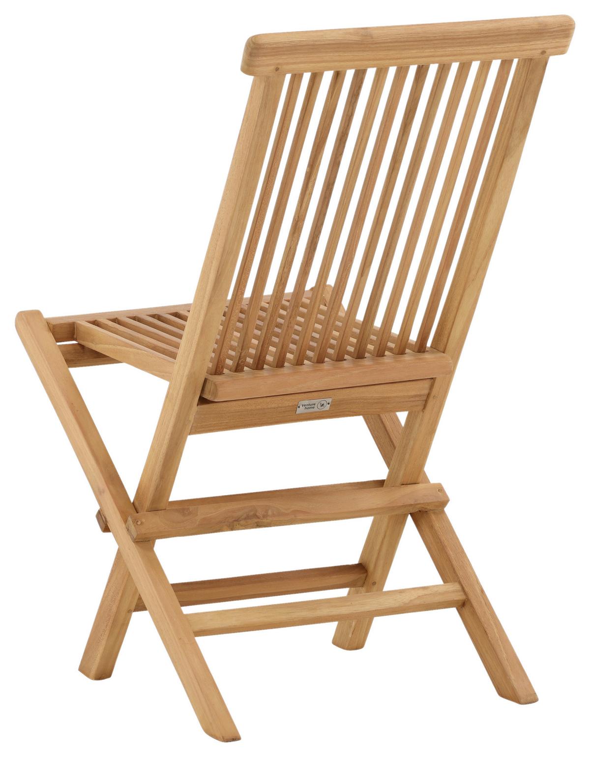 Klappstuhl 2er-Set KENYA - Teakfarben, KONVENTIONELL, Holz (47/89/62cm) - Gardenson