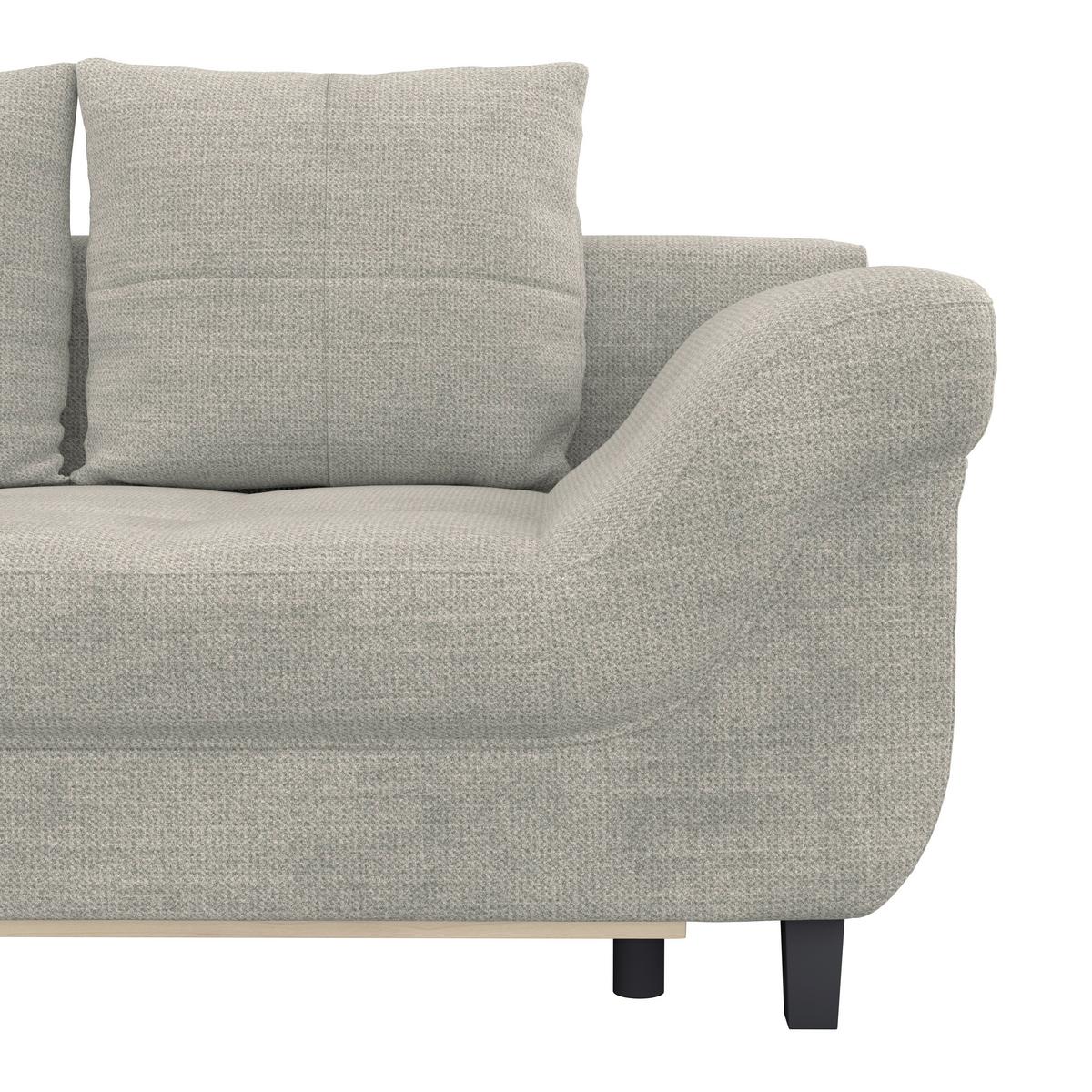 Kutna Garnitura Mendoza - siva/crna, Konvencionalno, tekstil (197/309cm) - Modern Living