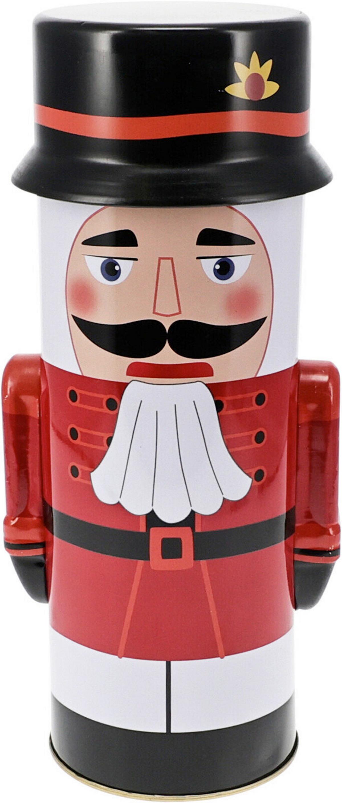 Sütisdoboz Nutcracker - fekete/piros, fém (10/24,5cm)