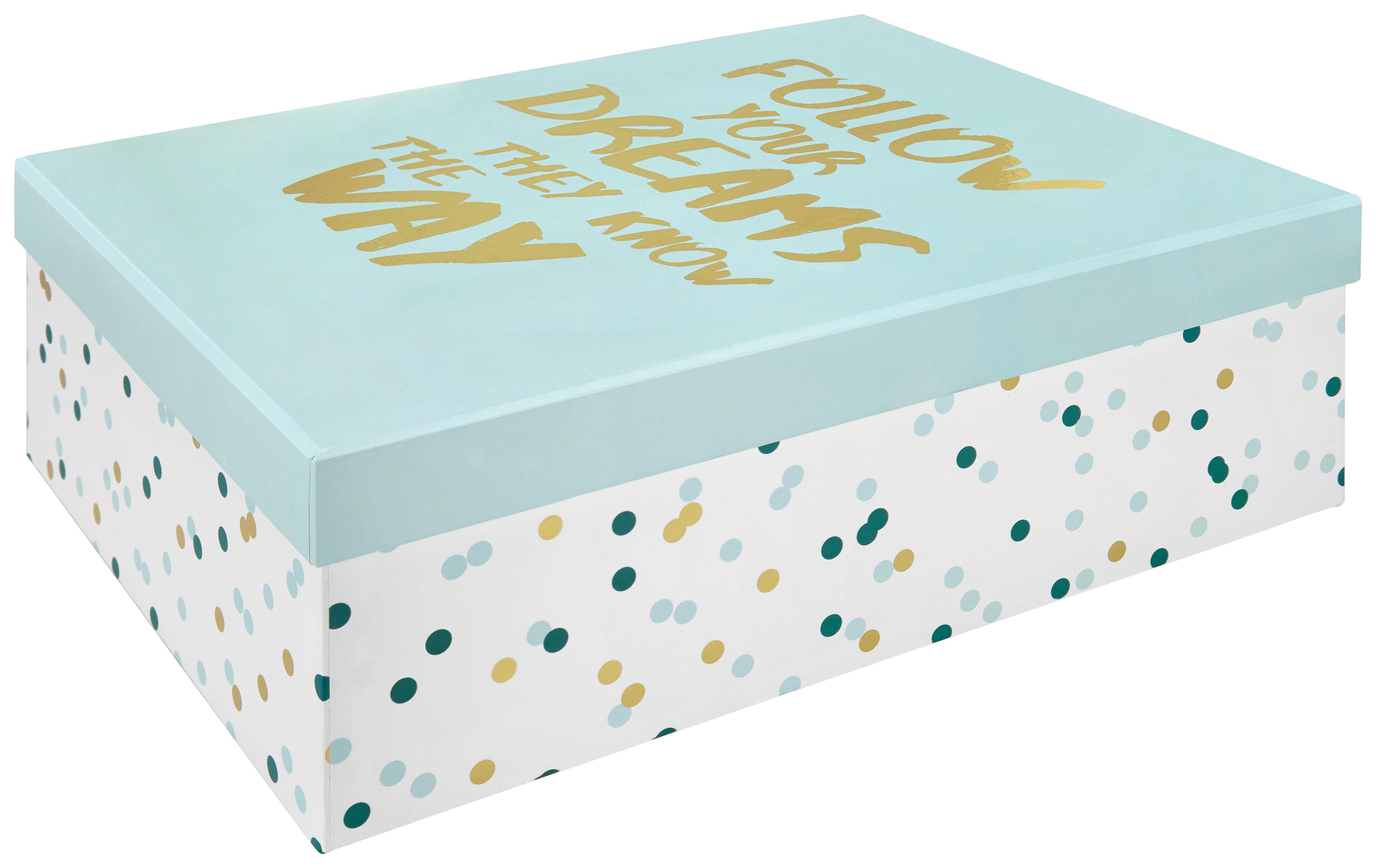 Geschenkbox Dreams Blau - Blau, Karton (33/11/24cm) - Mömax modern living