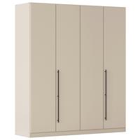 Kleiderschrank Safari Champagner - Champagner/Grau, KONVENTIONELL, Holzwerkstoff/Metall (181/229/54cm) - Based