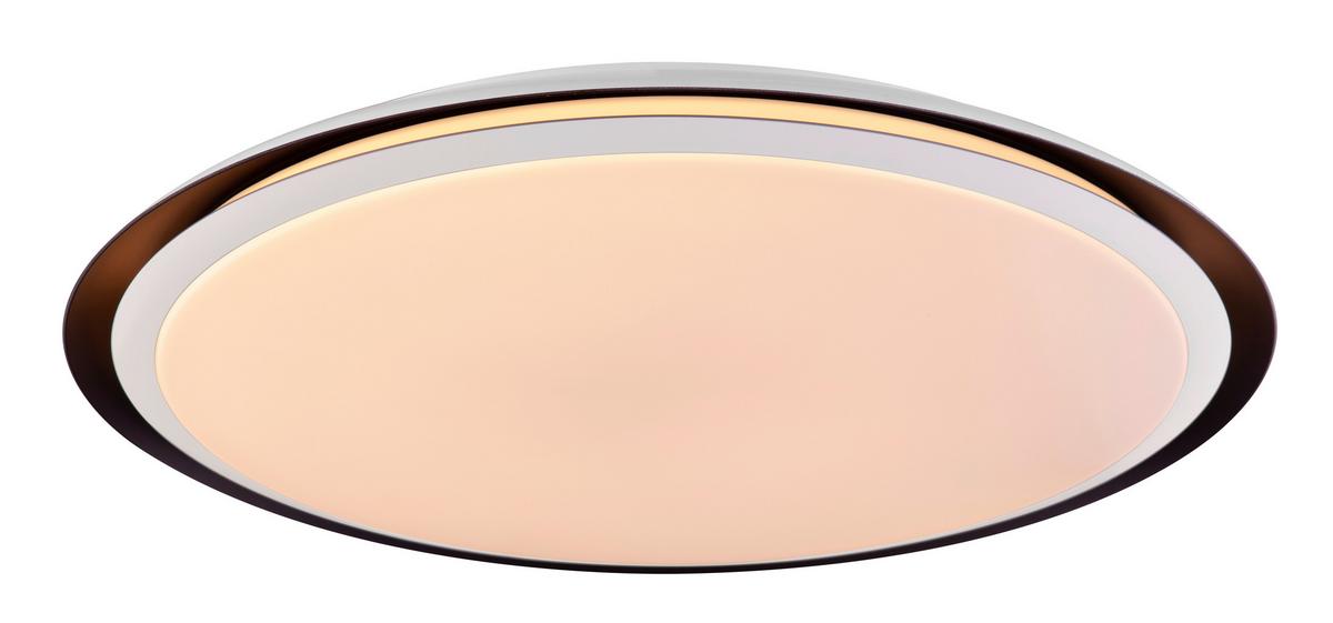 LED-Deckenleuchte Xaver max. 40 Watt - Opal/Schwarz, Kunststoff/Metall (56/8,5cm)