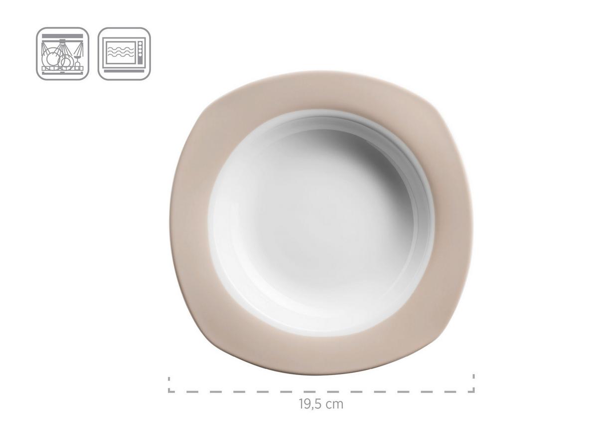 KOMBISERVICE KOMBISERVICE, 931207 - Hellbraun/Weiss, Basics, Keramik - Mäser