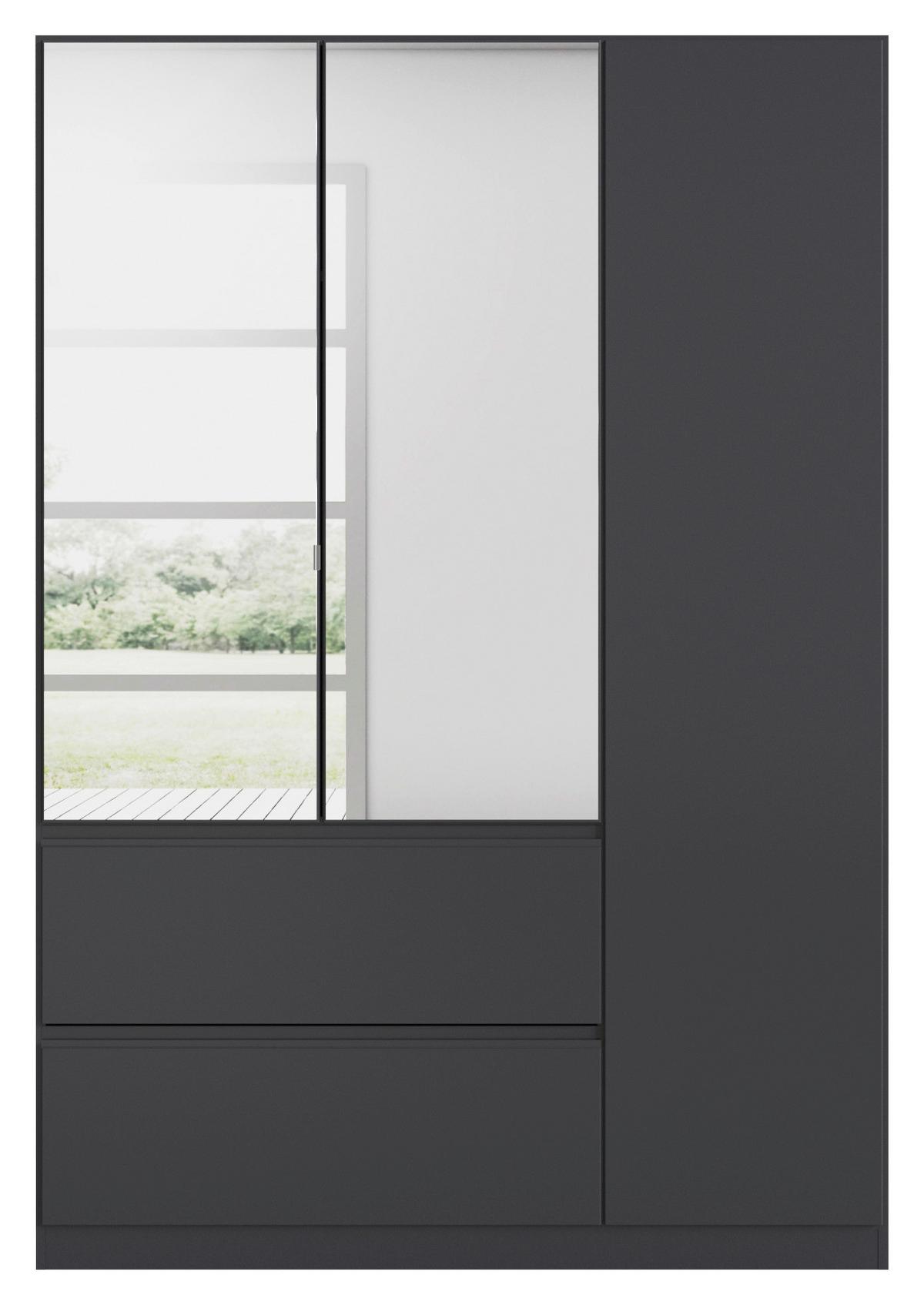 Omara S Klasičnimi Vrati Costa, Siva - temno siva/siva, Moderno, leseni material (136/197/54cm) - Rauch Möbel