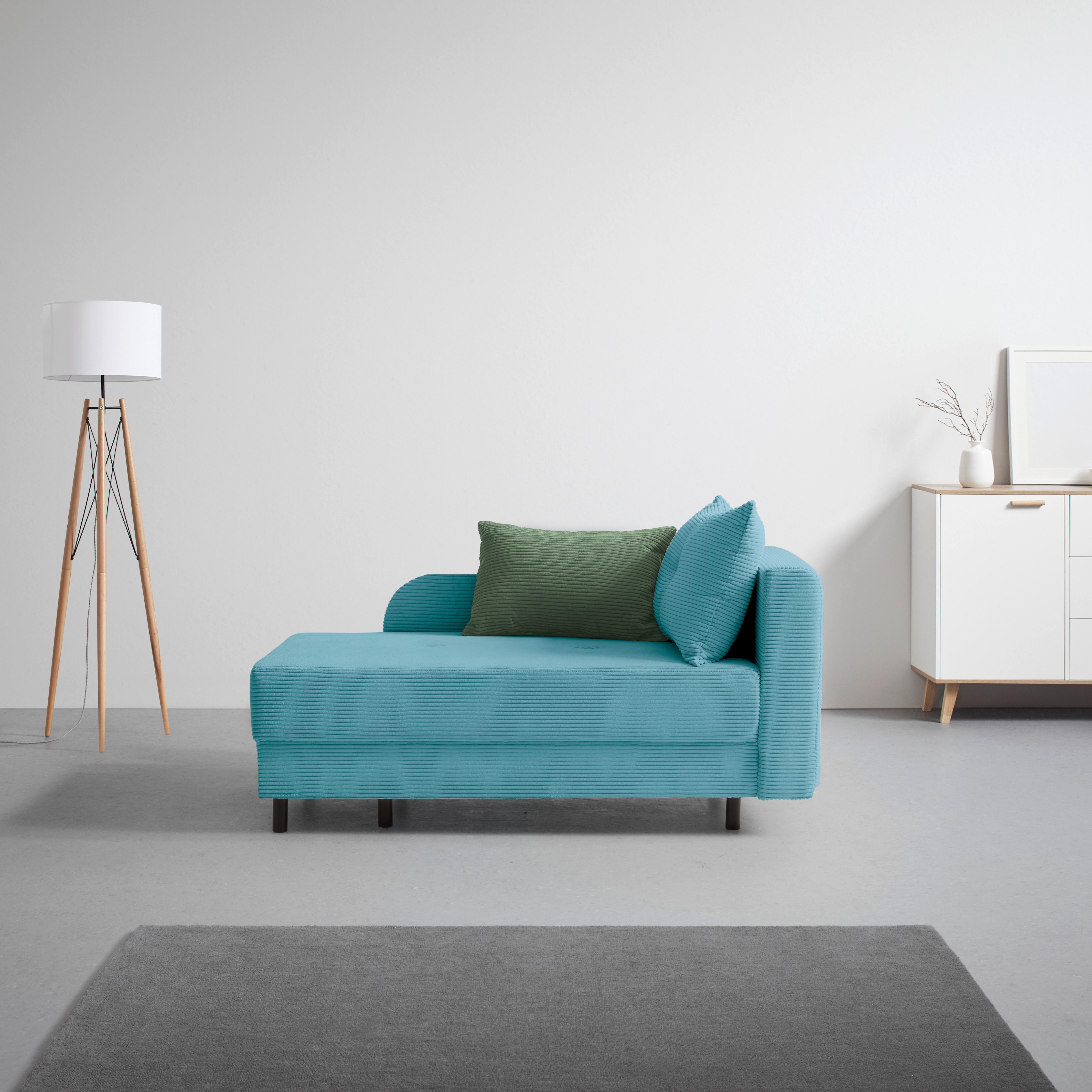 Liege Nova Petrol - Petrol/Schwarz, MODERN, Holz/Textil (145/62/85cm) - Mömax