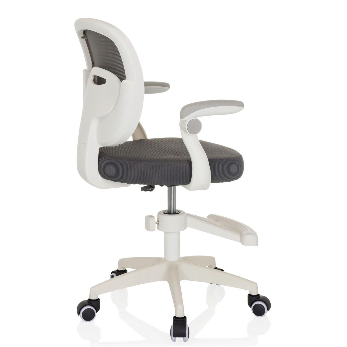 Mladinski Vrtljivi Stol Kiddy Smart, Siva - siva/bela, Moderno, umetna masa/tekstil (61/84-97/55cm) - MID.YOU