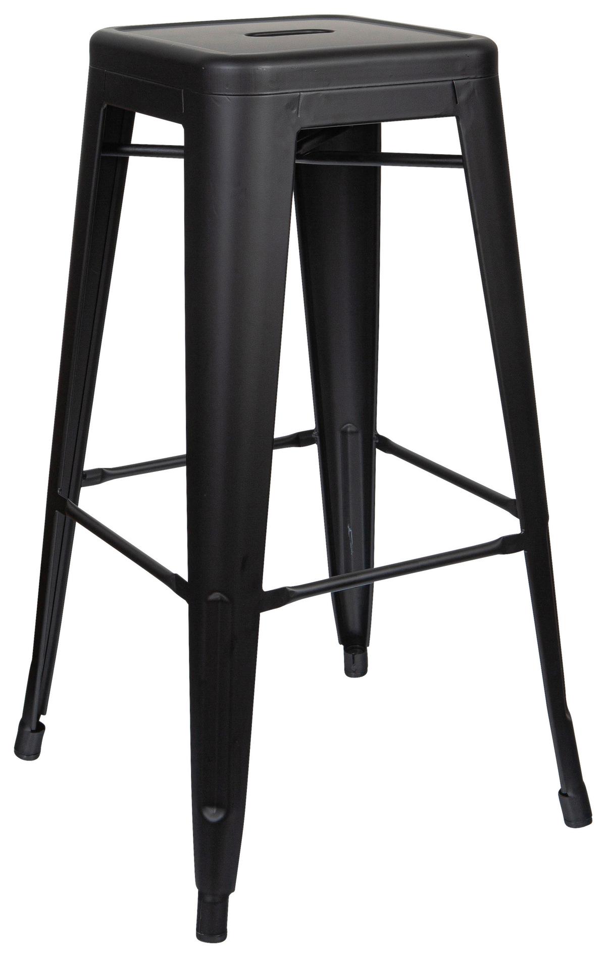 Barski Stol Vantaggio High Brush, Črna, Mat - črna, Basics, kovina (44/77/44cm) - MID.YOU