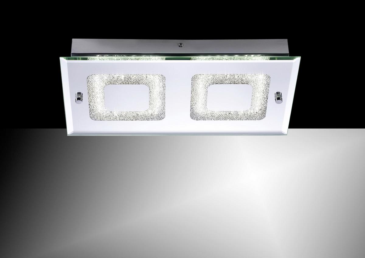 LED-Deckenleuchte Lisa max. 6 Watt - Chromfarben, KONVENTIONELL, Glas/Metall (40/7,5/24cm)