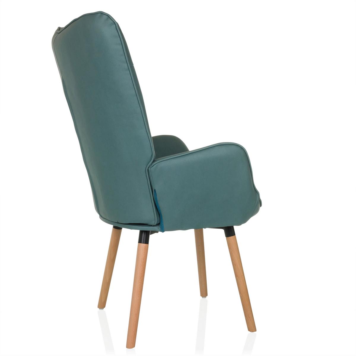 Fotelj Havenio I, Metino Zelena - barve bukve/metino zelena, Moderno, tekstil/les (70/106/75cm) - MID.YOU