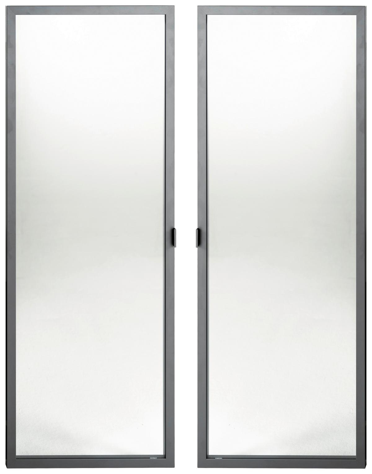 Türenset aus Glas in Anthrazit - Anthrazit, Modern, Glas/Metall (74/101cm) - Mömax