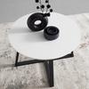 SOFFBORD BRAVA -BASED- - vit/svart, Modern, metall/trämaterial (70/45cm) - Based