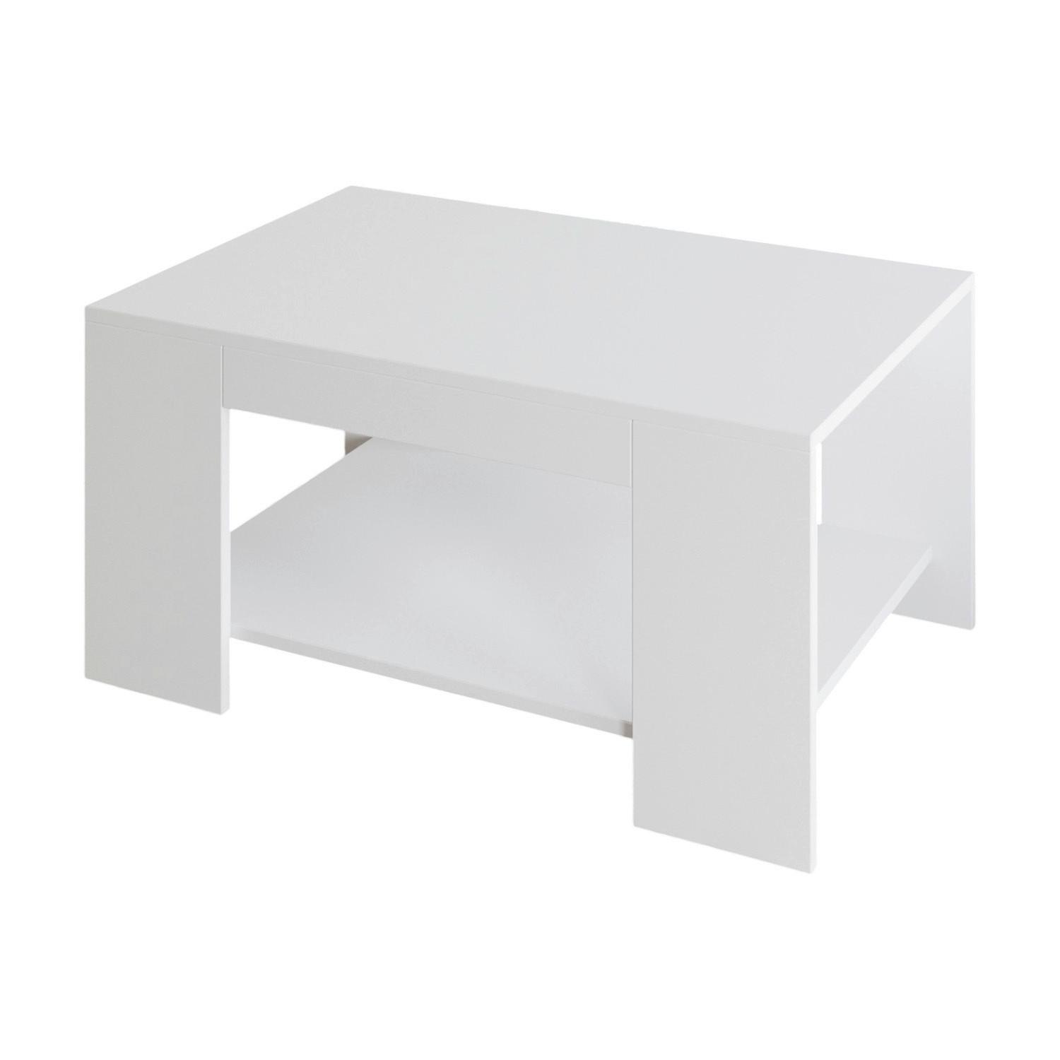Couchtisch Lina Couchtisch - Weiss, Design, Holzwerkstoff (90/60/44cm) - Livetastic